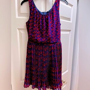 Beautiful Dress- Mix of colors -Navy, Raspberry, Royal Blue- size 2